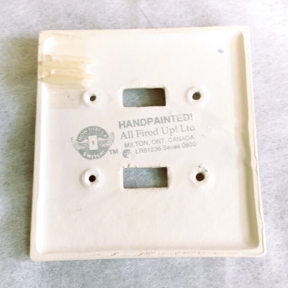 Vintage 80s All Fired Up-Hand Painted Hummingbirds Light Switch Plates-Lot Of 5 - Picture 8 of 12